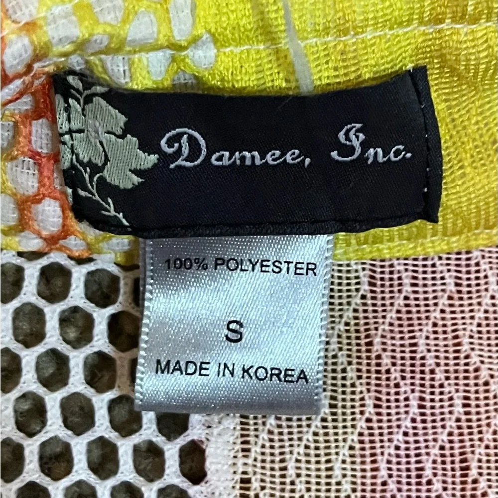 Damee Textured Printed Mesh Blouse Jacket size S - Picture 13 of 16